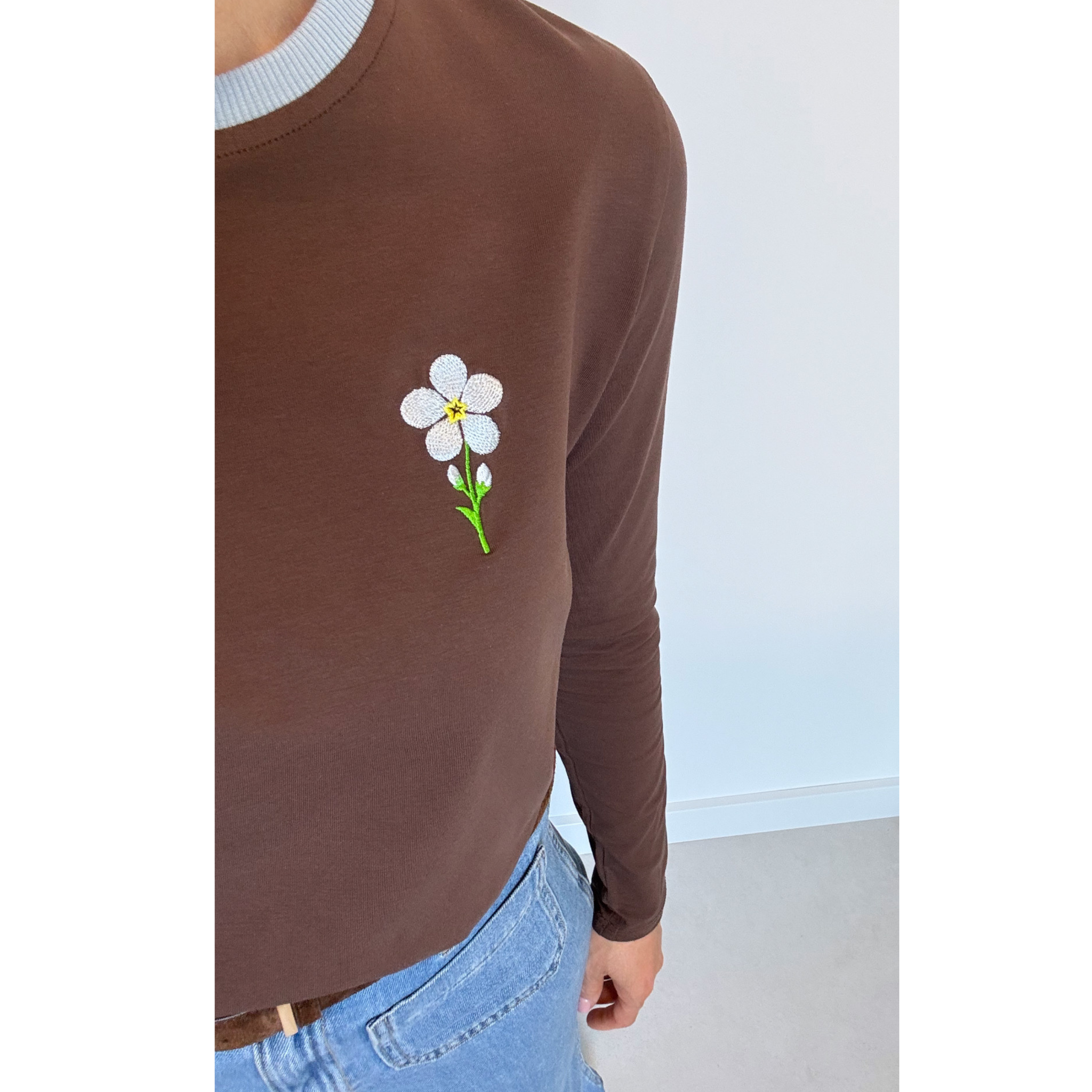 Bluzka damska BROWN NIEZAPOMINAJKA (bawełna)